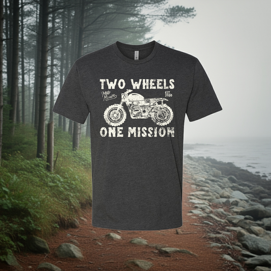 Two Wheels One Mission tee
