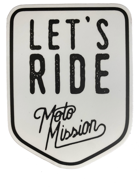 Let's Ride Shield Decal