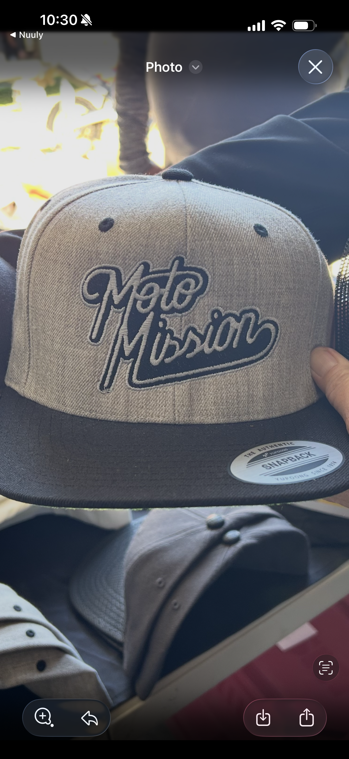 Grey Moto Mission Hat