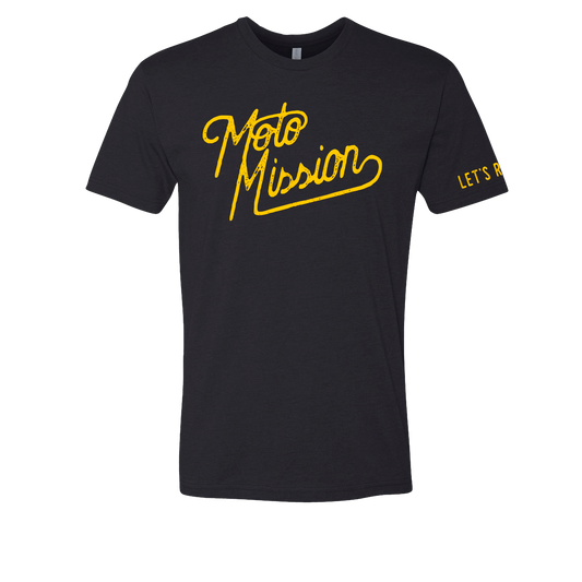 Black and Gold Moto Mission Shirt