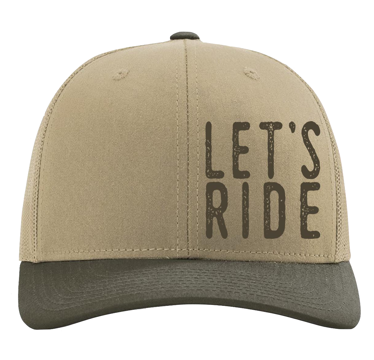 Khaki/Chocolate Chip Let's Ride hat