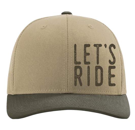 Khaki/Chocolate Chip Let's Ride hat