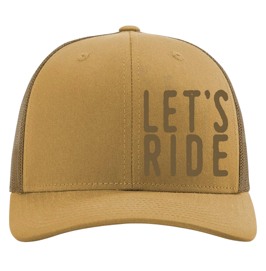Amber Gold Let's Ride hat